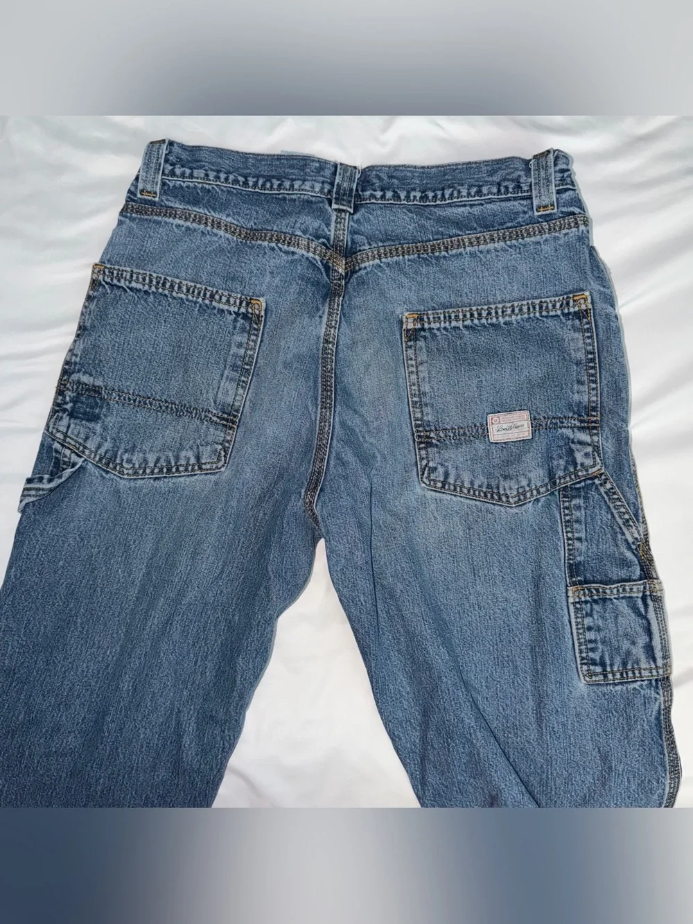 Vintage 90s Levi Strauss Signature Retro Light Blue Denim Distressed Jeans 32x30